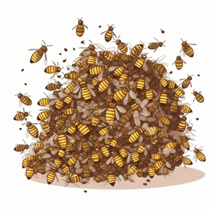 un essaim d'abeilles